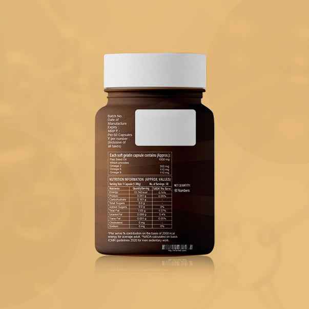 Best Flaxseed Oil Omega 3-6-9  Softgel Capsules   Heart Health, Joint Support & Glowing Skin